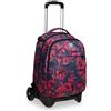 Invicta Trolley New Tech Invicta, Roses, Rosa, 3 in 1 Zaino Sganciabile, Scuola &