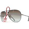 Cebe Vintage CEBE 205 Occhiali da Sole Aviator in Metallo Francia anni 80 Grigio