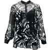 Marina Rinaldi Camicia Nera Con Bottone A Bit Marina Rinaldi Donna NWT