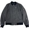 adidas Giacca Bomber In Lana Grigia Da Uomo BLK DNM Taglia Media NWT