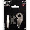 FELCO 6/3-1 Set di ricambi con lama/strumento/molla, argento (accessori per forb