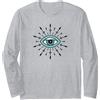 Cool Evil Eye Designs Simbolo del talismano di protezione dell'occhio diabolico Maglia a Manica