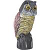 Relaxdays Gufo Spaventapasseri, Testa Rotante, Figura Deco Verticale, Spaventapa