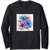 Periwinkle Bouquet Floral Pastel Colors Bouquet Pervinca Grafica Colori Pastello Floreale Maglia a Manica