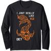 Koi Lovers Look Great In Our Apparel Mi piace molto Koi OK Maglia a Manica