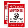 Afuven 2 pannelli riflettenti in alluminio antiruggine con scritta "Please No Parking I