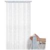 ElevaPulse Tenda a fili per porta del balcone, 100 x 200 cm, colore bianco, con