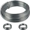 Relaxdays Filo di Ferro Zincato, Set da 3 Bobine, da Giardino, Cavo Metallico So