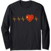 Amore Cina Bandiera Cinese China Amo la Cina Battito cardiaco cinese Bandiera Cuore Orgoglio Maglia a Manica