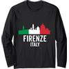 Firenze Italy Souvenirs Travel Vacation Souvenir firenze Italia Bandiera Firenze Maglia a Manica