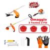 amc Tagliaerba Decespugliatore 52cc 2 in 1 - Tagliabordi Giardinaggio