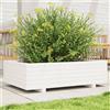 vidaXL Fioriera da Giardino Bianca 90x60x26,5cm Legno Massello di Pino