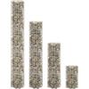 vidaXL Fioriere Rialzate Gabbioni Circolari 4 pz Ă30x50/100/150/200 cm