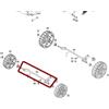 Makita 162682-7 Albero anteriore completo per il modello DLM382 tosaerba a batte