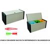 MONGARDI Panca con Borse Raccolta Differenziata Immondizia 34x85x39,5h cm con Coperchio