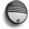 Philips Yarrow Lampada LED da Parete, Giardino ed Esterni, 6W, Nero [C