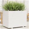 vidaXL Fioriera da Giardino Bianca 90x60x72,5cm Legno Massello di Pino