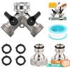 Jiahuade Rubinetto a 2 Vie Distributore a Y 3/4" Sdoppiatore Tubo Irrigazione in Ottone