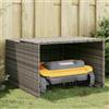 vidaXL Garage per Robot Tosaerba Grigio 86x90x52/57 cm in Polyrattan