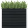vidaXL Fioriera Rialzata Antracite 100x100x77 cm in Acciaio Zincato