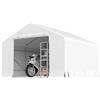 Outsunny Capanno da Giardino Tenda Garage 3x3m Impermeabile Metallo e PE Bianco