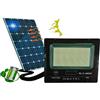 vidoelettronica Faro a led 800W, pannello solare con sensore crepuscolare e telecomando, IP 67