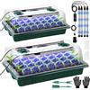 Does not apply Vassoio Germinazione,2 Pezzi 80 Cellule Con Luce Solare a Spettro Completo Kit,L