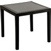 Progarden, IPAE-PROGARDEN TAVOLO RATTAN KING - PP ANTRACITE CM 80X80 H.CM 72