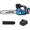 Dong cheng DongCheng Motosega a batteria 18 V, motore brushless, barra OREGON da 30 cm, ten
