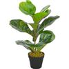 vidaXL Pianta Artificiale di Ficus Lyrata con Vaso Verde 45 cm
