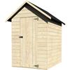 BricoShop24 Casetta in Legno 120x160 Alt 200 Armadio Ripostiglio Attrezzi in Abete Pavimento