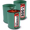 Praknu 3 Sacchi Giardinaggio 300 Litri - 4 Maniglie Resistenti - Stabile - Pieghevole -