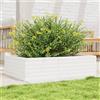 vidaXL Fioriera da Giardino Bianca 90x60x23 cm Legno Massello di Pino