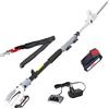 IKRA tagliasiepi telescopico ICPH 2040 incl. batteria 20 V, stazione di carica d