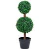 vidaXL Pianta di Bosso Artificiale a Sfera con Vaso Verde 60 cm