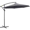 Outsunny Ombrellone da Giardino a Braccio Inclinabile con Manovella 3x2.5m Beige