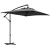 Outsunny Ombrellone da Giardino 3x2m Decentrato con Apertura a Manovella Grigio