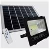 Faro Led 800W con Pannello Solare Telecomando Batteria 12 Ore Faretto IP67++