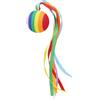 Hehglng Pallina colorata per antenna auto, nastro lungo arcobaleno, decorazione per ante