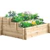 Outsunny Fioriera in Legno a 3 Livelli Orto Rialzato da Esterno 120x100x54cm