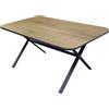 Avanti Trendstore Tavolo da esterno PINASCA in metallo e vetro effetto legno, LAP 150x75x90 cm