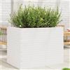 vidaXL Fioriera da Giardino Bianca 90x60x68,5cm Legno Massello di Pino
