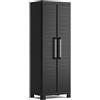 Keter Armadio 4 ripiani realizzato in resina Detroit Alto Nero 65x45x182H cm ECO