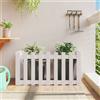 vidaXL Fioriera Giardino a Recinzione Bianca 100x50x50cm Massello Pino