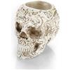 OLegei Vaso di fiori di cranio in resina supporto per pennello da trucco portapenne vas