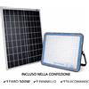 Faro Solare 500W LED Esterno con Pannello Faretto Crepuscolare con Telecomando