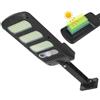 CECARO GROUP 4X lampione stradale pannello solare fotovoltaico sensore di movimento 213 LED