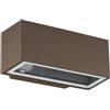 NOVA LINE Applique da esterno Palladio corten - 1xE27 - 220x120x90mm NOVA LINE BE22CR