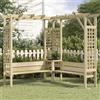 vidaXL Pergola Angolare con Panca in Legno di Pino Impregnato