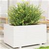 vidaXL Fioriera da Giardino Bianca 90x60x49,5cm Legno Massello di Pino